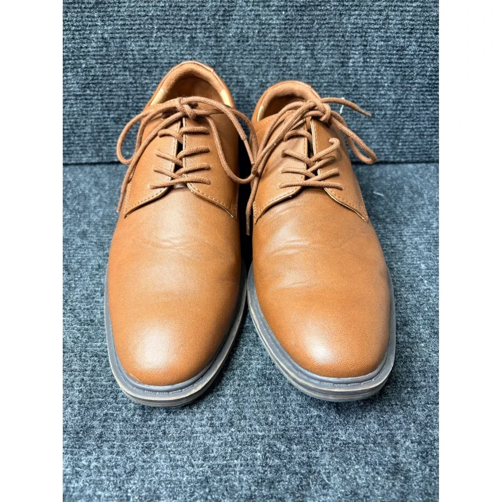 Goodfellow & Co Mens Jeffrey Plain Toe Derby Shoes Cognac Brown Size 7 098005313